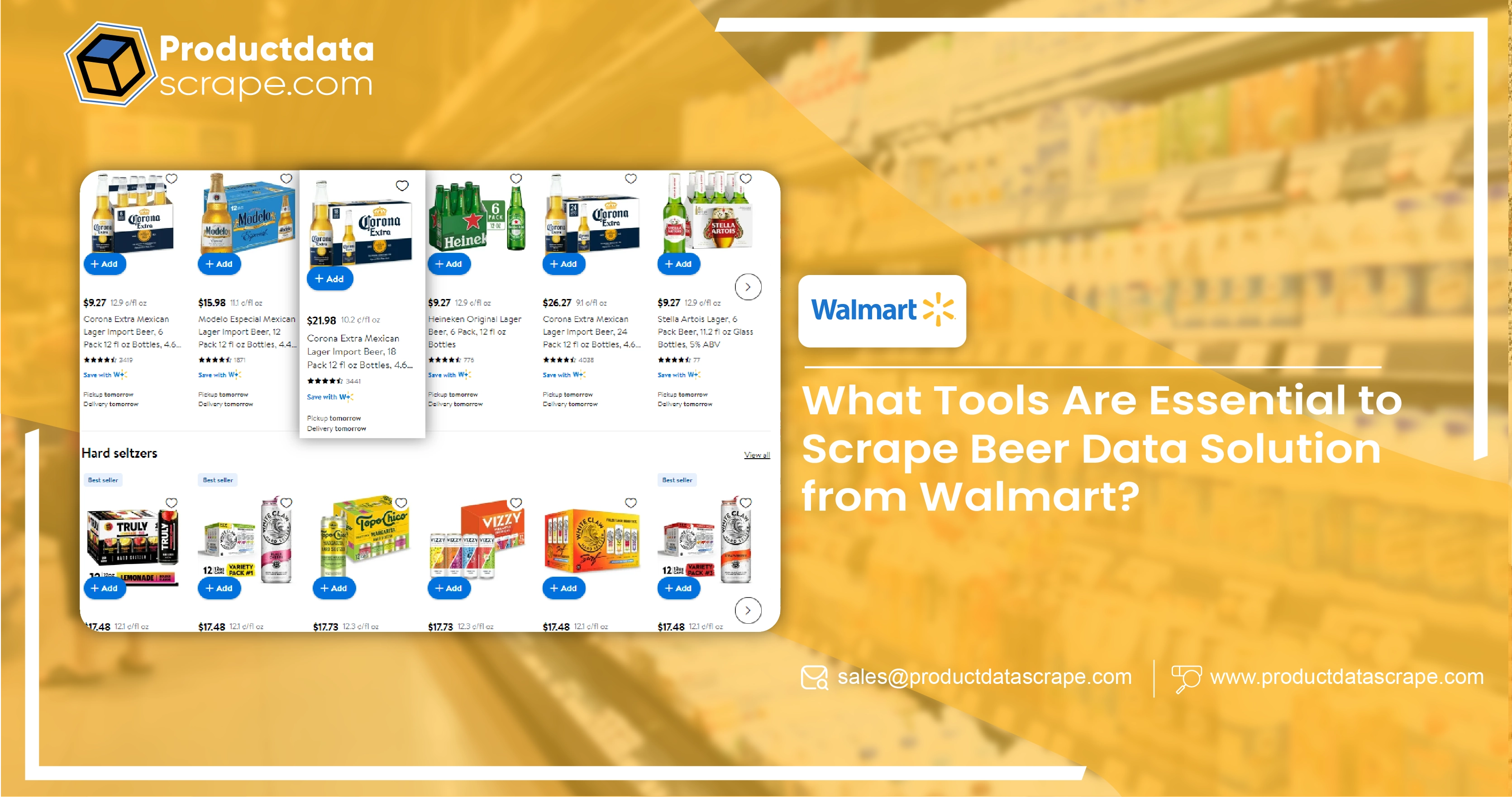 What-What Tools Are Essential to Scrape Beer Data Solution from Walmart